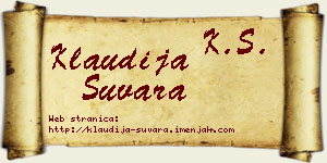 Klaudija Suvara vizit kartica